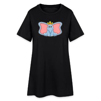 Couronne d’éléphant - Robe T-shirt Femme - noir - Devant