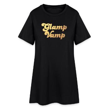 Glamp Vamp Gold Glamping Camping Luxury Cool Camper - Robe T-shirt Femme - noir - Devant