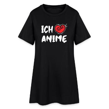 Herz Manga Ich Liebe Anime Statement Japan Comic - Frauen T-Shirt-Kleid - Schwarz - Vorne