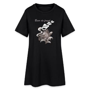 Bevor du fragst Nein lustiges Spaß Vogel Geschenk - Frauen T-Shirt-Kleid - Schwarz - Vorne