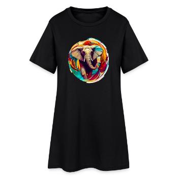 Elephant - Women’s T-Shirt Dress - black - Front