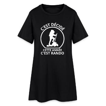 rando, randonnée, randonneur - Robe T-shirt Femme - noir - Devant