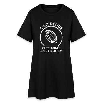 rugby, fan de rugby, rugby sport - Robe T-shirt Femme - noir - Devant