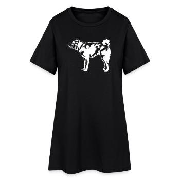 Norwegian Elkhound "Black Edition" - Women’s T-Shirt Dress - black - Front