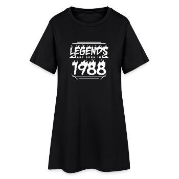 1988 - Né 1988 - Année de construction 1988 - Légende - Robe T-shirt Femme - noir - Devant