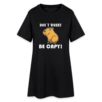 Capybara Wasserschwein Capybaras - Robe T-shirt Femme - noir - Devant