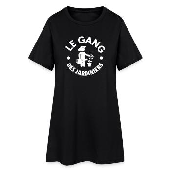 jardiner, jardinier, jardinage - Robe T-shirt Femme - noir - Devant