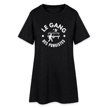 pongiste, tennis de table, ping- pong - Robe T-shirt Femme - noir - Devant