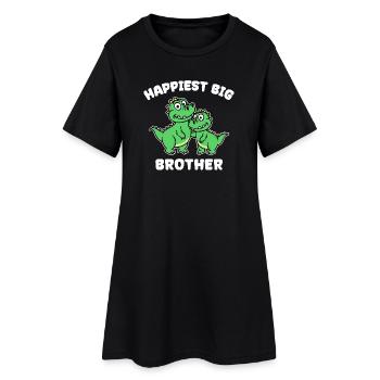 Frère et sœur Amour Dino Déclaration Big Brother - Robe T-shirt Femme - noir - Devant