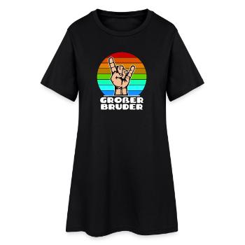 Großer Bruder Cooler Spruch Bruderherz Geschwister - Frauen T-Shirt-Kleid - Schwarz - Vorne