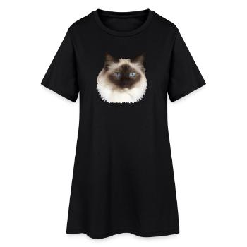 Fluffy Kitty - Robe T-shirt Femme - noir - Devant