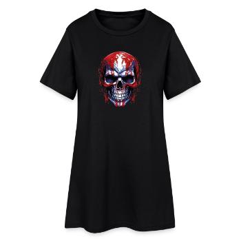 Graphique de crâne de drapeaux - Robe T-shirt Femme - noir - Devant