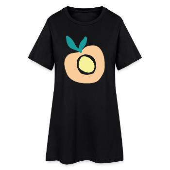 Pêche - Robe T-shirt Femme - noir - Devant
