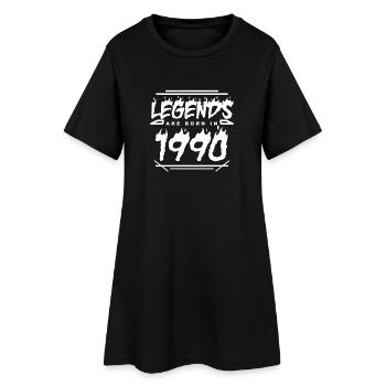 1990 - Né en 1990 - Construit en 1990 - Robe T-shirt Femme - noir - Devant