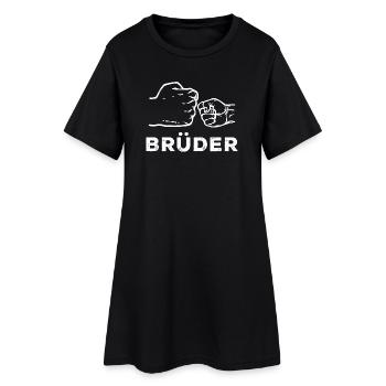 Cooler Spruch Bro Stolzer Großer Bruder Bruderherz - Frauen T-Shirt-Kleid - Schwarz - Vorne