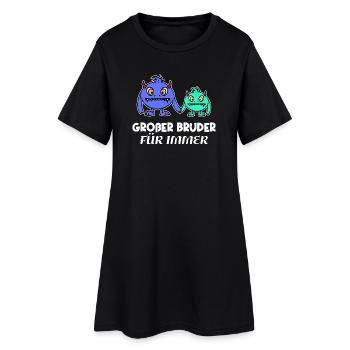 Bro Großer Bruder Statement Geschwisterliebe - Frauen T-Shirt-Kleid - Schwarz - Vorne