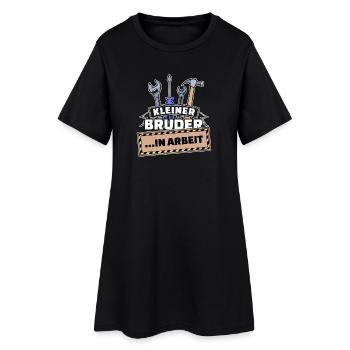 Bruderherz Großer Bruder Bro Geschwister Statement - Frauen T-Shirt-Kleid - Schwarz - Vorne