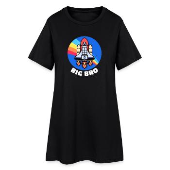 Frère Dire Grand Frère Frères et sœurs Cœur de frère - Robe T-shirt Femme - noir - Devant