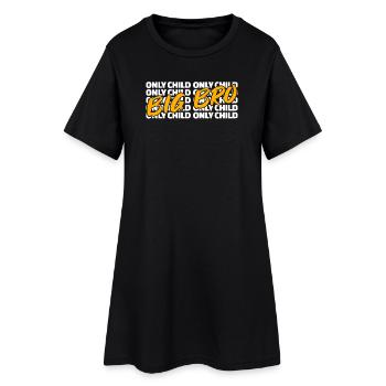 Frères et sœurs Frère unique Déclaration d’enfant Grand Frère - Robe T-shirt Femme - noir - Devant