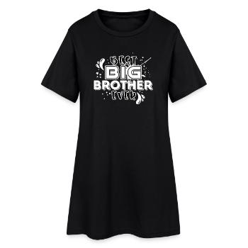Déclaration d’amour fraternelle Proud Big Brother - Robe T-shirt Femme - noir - Devant