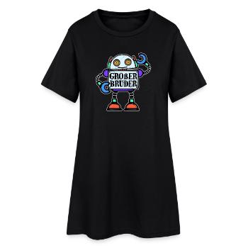 Bruderherz Statement Geschwister Großer Bruder - Frauen T-Shirt-Kleid - Schwarz - Vorne