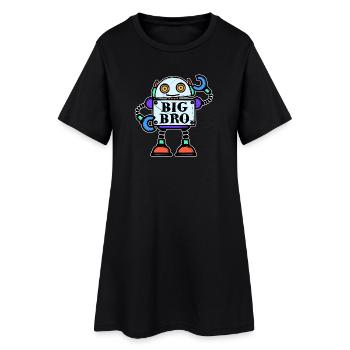 Big Brother Bro Frères et sœurs Déclaration Frère Coeur - Robe T-shirt Femme - noir - Devant