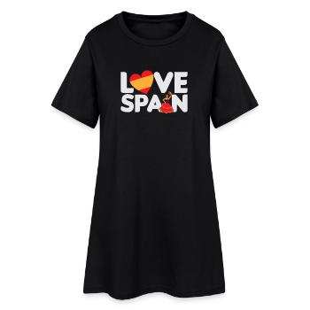 Aimer l’Espagne - J’aime l’Espagne - Robe T-shirt Femme - noir - Devant