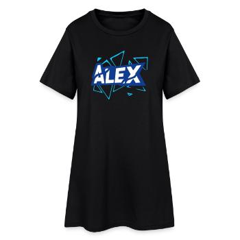 Alex - Robe T-shirt Femme - noir - Devant