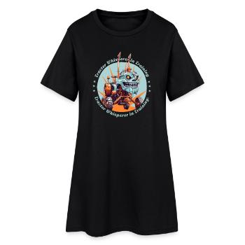 Chuchoteur de tracteur en formation - Robe T-shirt Femme - noir - Devant
