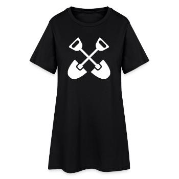 Schaufel Symbol Icon Heimwerker Garten Gärtner - Frauen T-Shirt-Kleid - Schwarz - Vorne