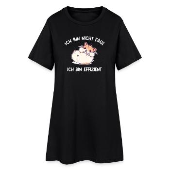Haustiere Hamster Statement Lieblingstier Heimtier - Frauen T-Shirt-Kleid - Schwarz - Vorne