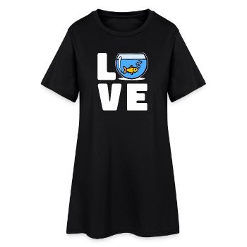 Goldfish Aquarium Dire animaux de compagnie animal préféré - Robe T-shirt Femme - noir - Devant