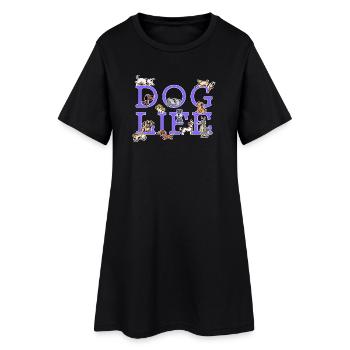 Chien animal préféré chiot animaux de compagnie jouet en peluche - Robe T-shirt Femme - noir - Devant