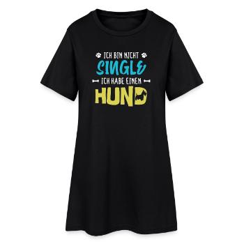 Hund Statement Haustiere Kuscheltier Lieblingstier - Frauen T-Shirt-Kleid - Schwarz - Vorne