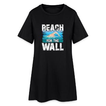 Reach for the wall - Frauen T-Shirt-Kleid - Schwarz - Vorne