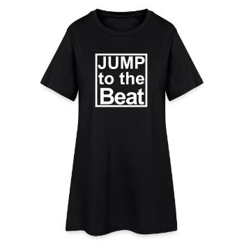 Jump to the Beat - Frauen T-Shirt-Kleid - Schwarz - Vorne