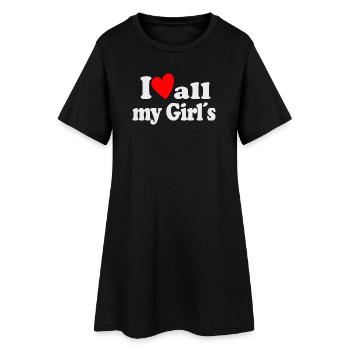 J’aime toutes mes filles - Robe T-shirt Femme - noir - Devant