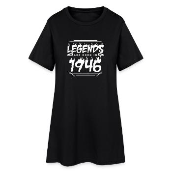 1946 - Né en 1946 - Construit en 1946 - Robe T-shirt Femme - noir - Devant