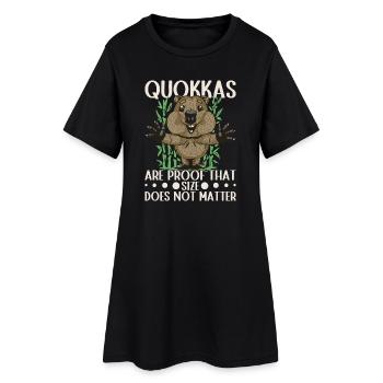 Les quokkas en sont la preuve - Robe T-shirt Femme - noir - Devant