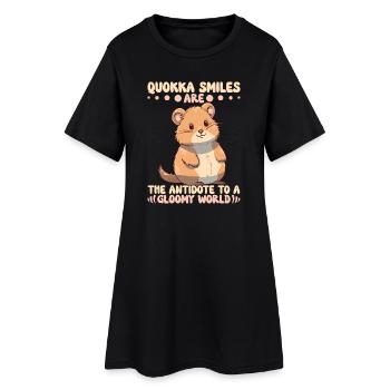 Le rire quokka est l'antidote - Robe T-shirt Femme - noir - Devant