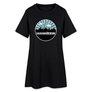 Saarbrücken Blue Hour Skyline - Women’s T-Shirt Dress - black - Front