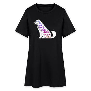 Lieblingstier Statement Hund Haustiere Kuscheltier - Frauen T-Shirt-Kleid - Schwarz - Vorne