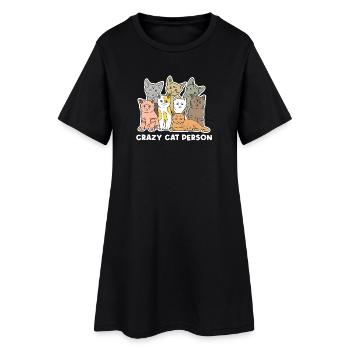 Déclaration de chat Animal en peluche Animal de compagnie Pet - Robe T-shirt Femme - noir - Devant