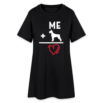 Pets Heart Statement Dog Stuffed Animal Animals - Women’s T-Shirt Dress - black - Front