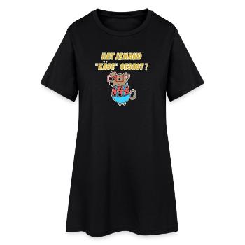 Heimtier Ratte Statement Haustiere Schoßtier - Frauen T-Shirt-Kleid - Schwarz - Vorne