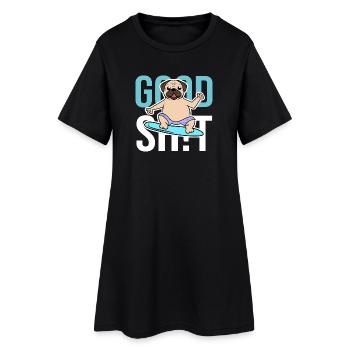 Dog Statement Pets Favorite Animal Stuffed Toy - Women’s T-Shirt Dress - black - Front