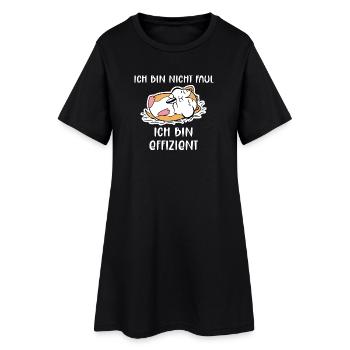 Haustiere Hamster Lieblingstier Statement Heimtier - Frauen T-Shirt-Kleid - Schwarz - Vorne