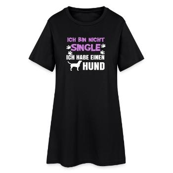 Lieblingstier Hund Statement Kuscheltier Haustiere - Frauen T-Shirt-Kleid - Schwarz - Vorne