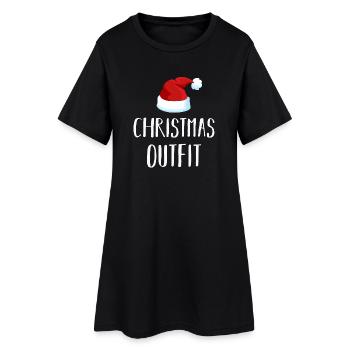 Noël drôle - Robe T-shirt Femme - noir - Devant