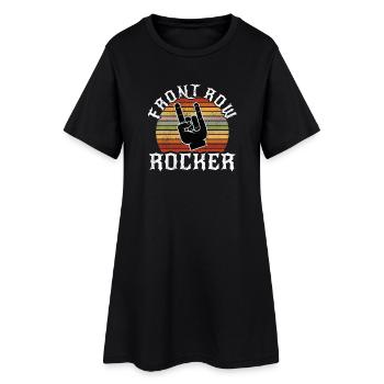 Coucher de soleil berçant avec des signes de la main - Robe T-shirt Femme - noir - Devant